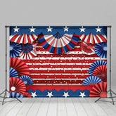 Aperturee - Aperturee Blue Red Stars Celebrate Independence Day Backdrop